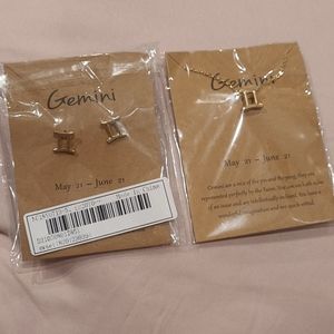 Gemini  earrings and necklaces